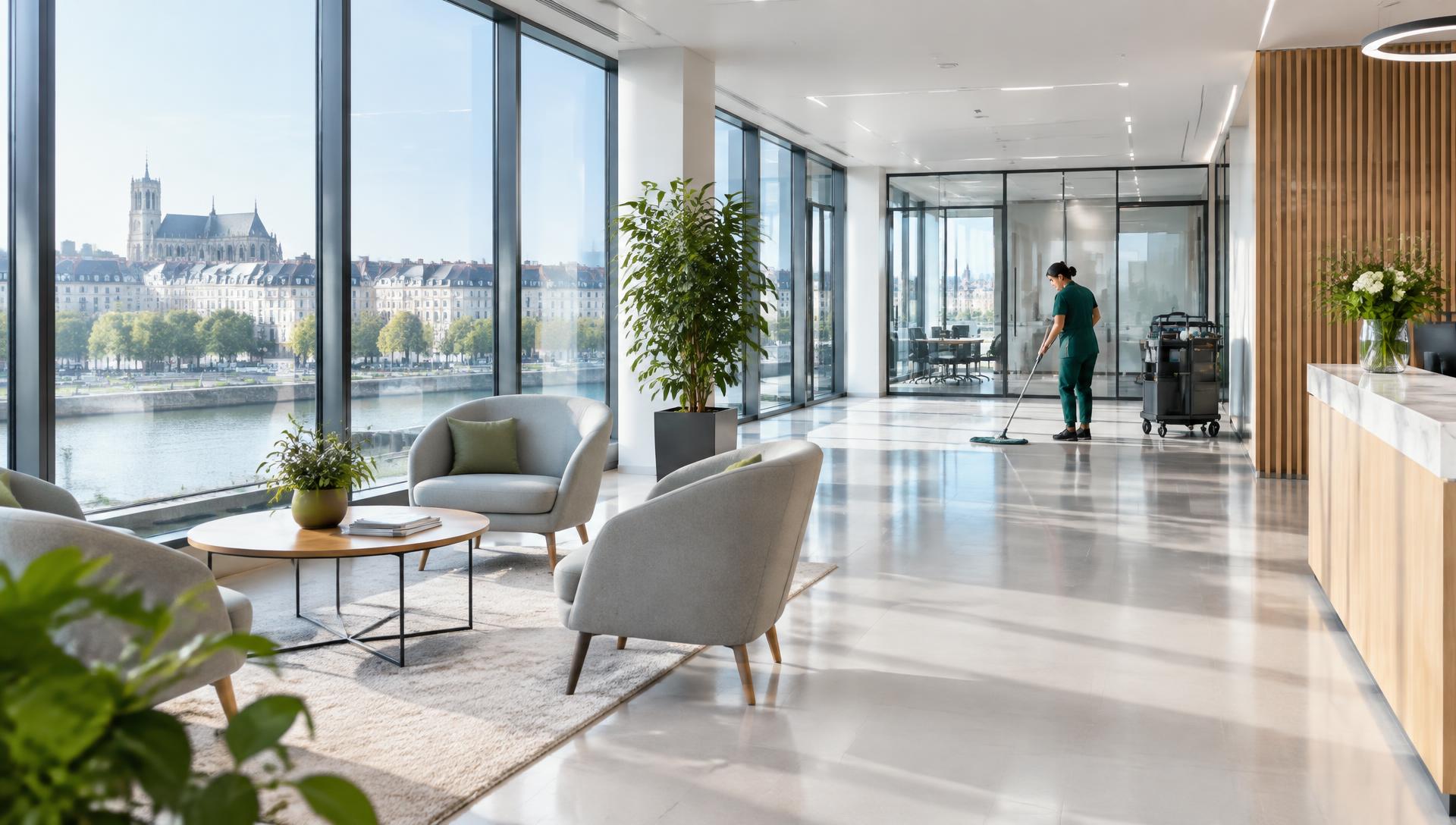 Entretien d'un espace professionnel lumineux à Nantes